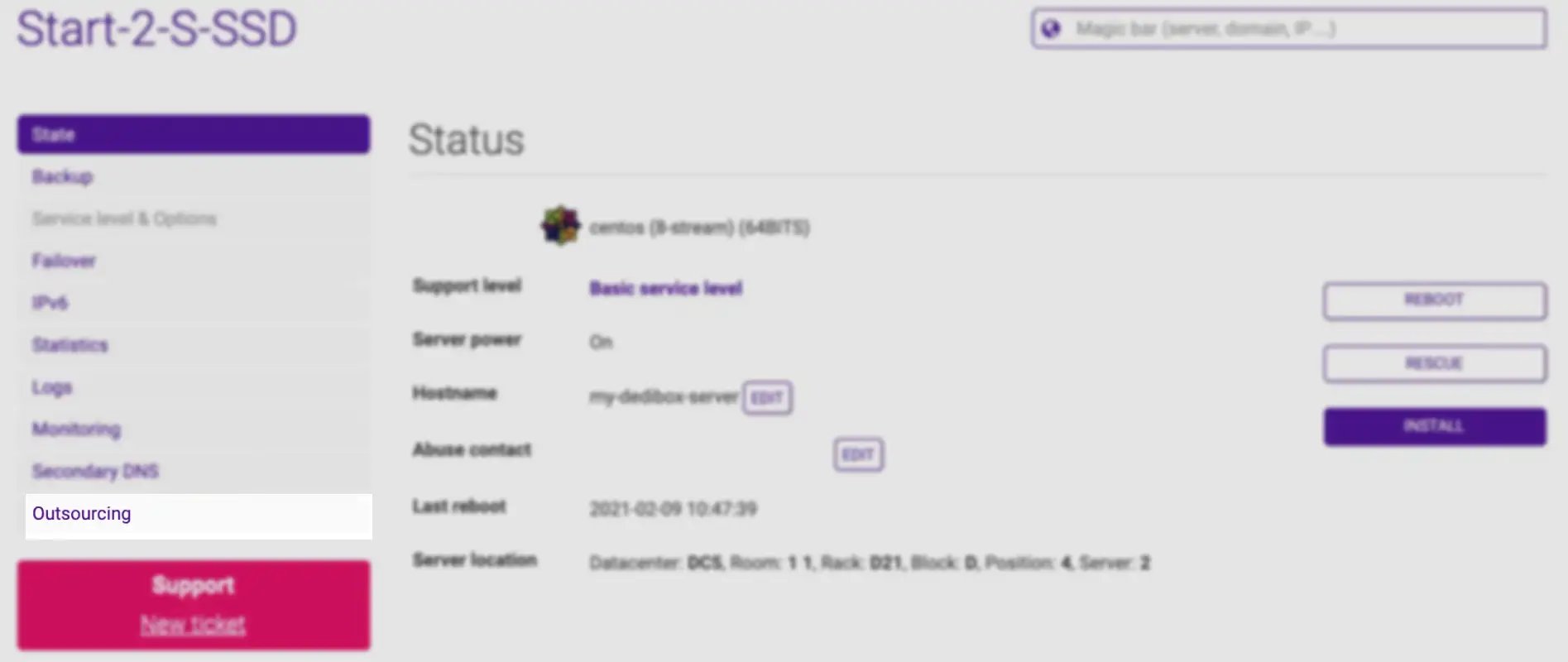 Scaleway Dedibox console outsourcing