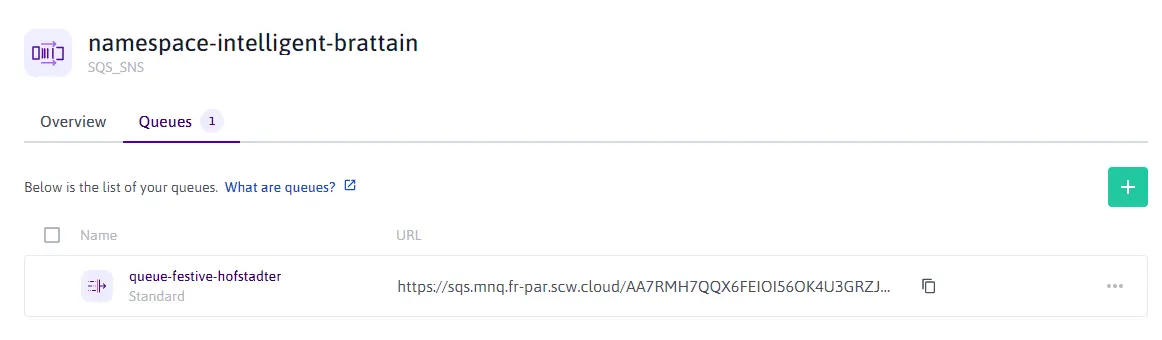 Scaleway Console Queue